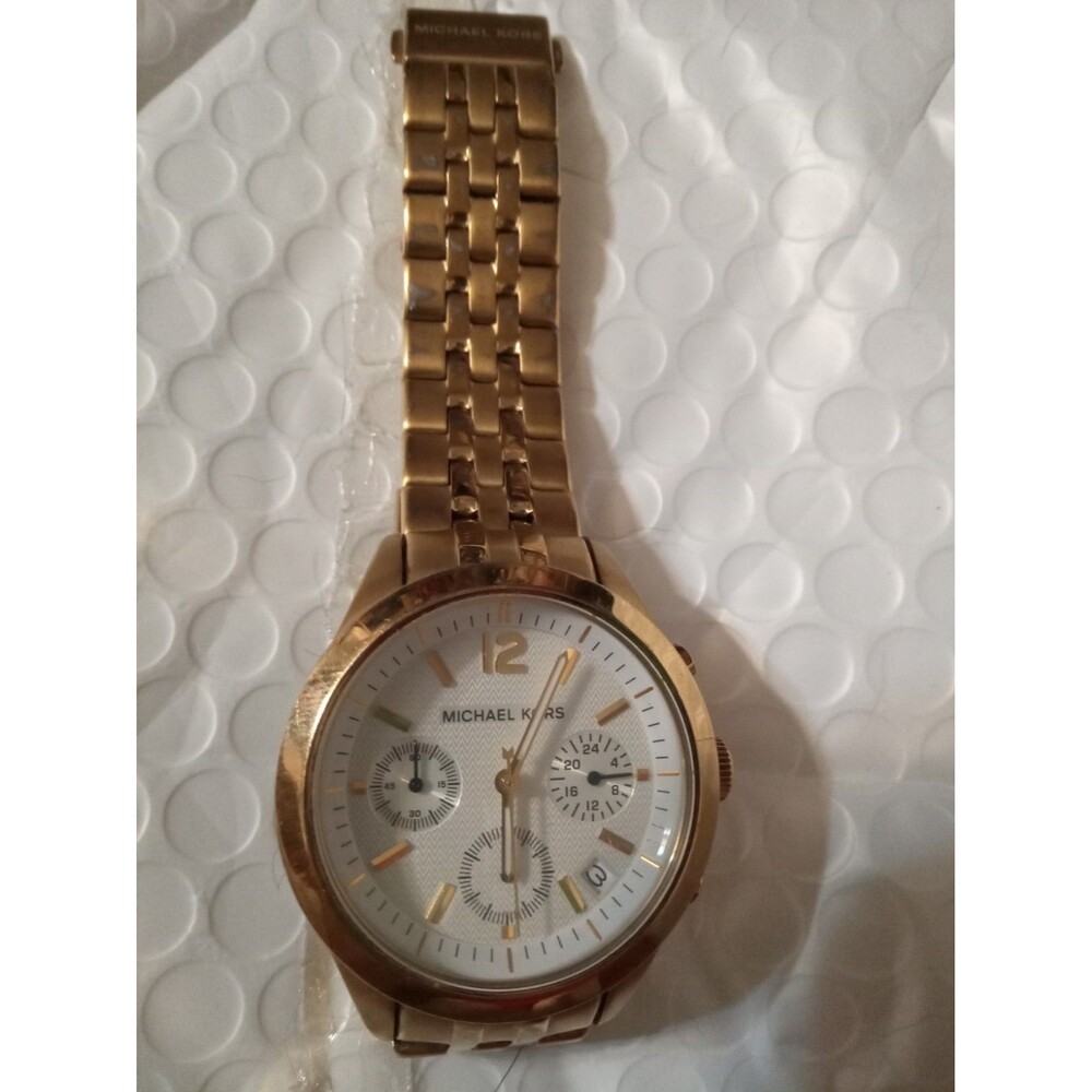 MK5192 LADIES Watch MICHAEL KORS HIGH END 3 DIALS MILITARY RTL $295 8 Inches+-